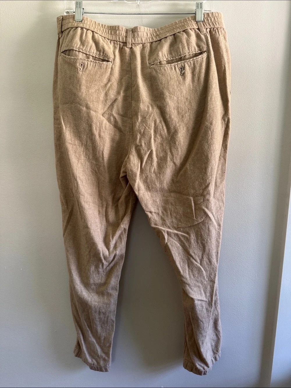 Banana Republic Factory Men's Linen Pants in Light Brown